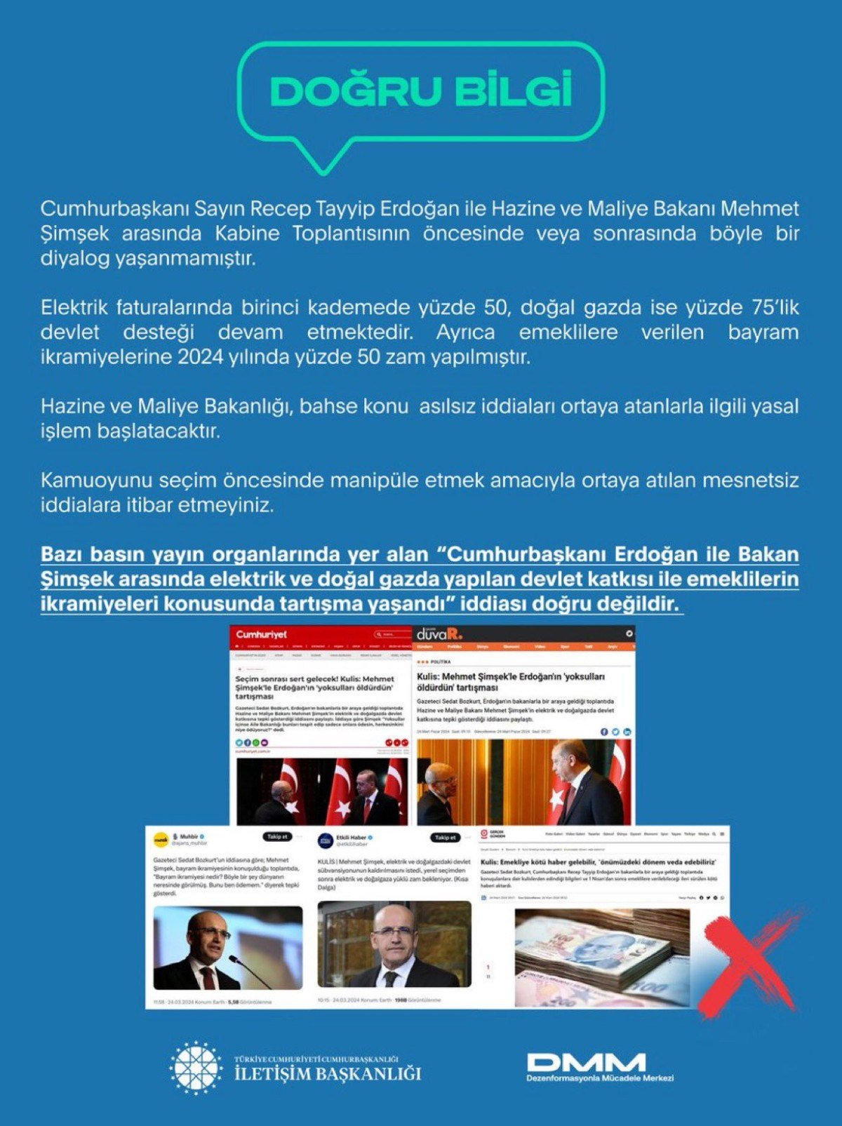 1711290392 997 Cumhurbaskani Erdogan ile Bakan Simsek arasinda tartisma yasandigi iddialari yalanlandi